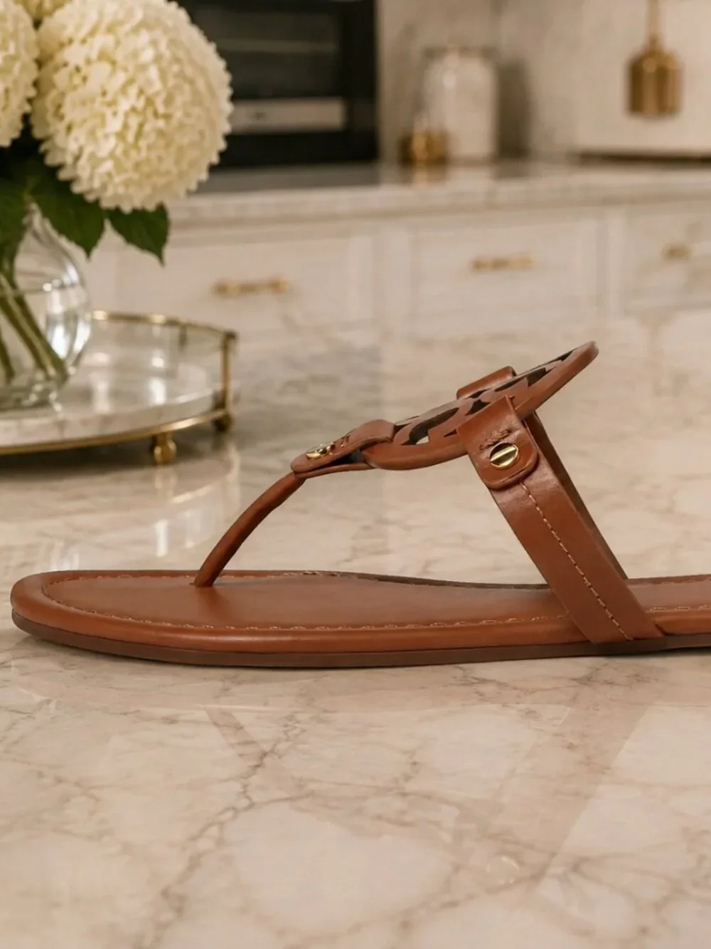 NEW IN BOX Tory Burch Miller Sandals in Vintage Vachetta